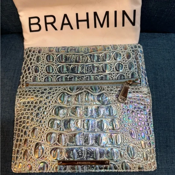 Brahmin Ady Wonderland wallet in Iridescent Croc-Embossed Wallet - Picture 2 of 7